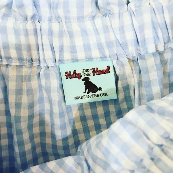 - Haley Hound off shoulder Gingham top sz small - Picture 3 of 7